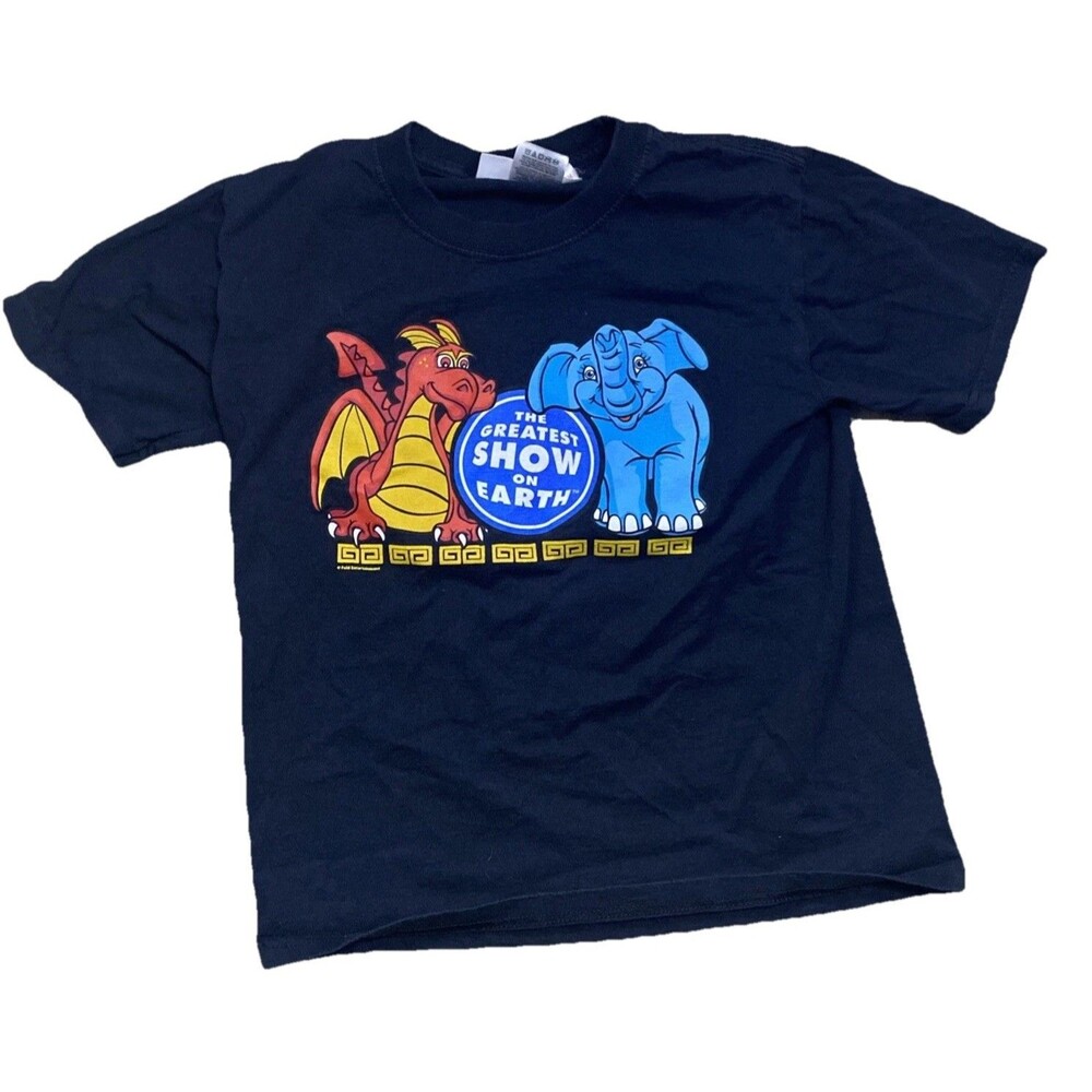 Ringling Brothers Barnum and Bailey Circus 🎪 Youth Black T-Shirt Size 10/12